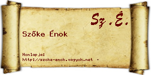 Szőke Énok névjegykártya