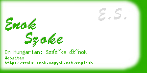 enok szoke business card